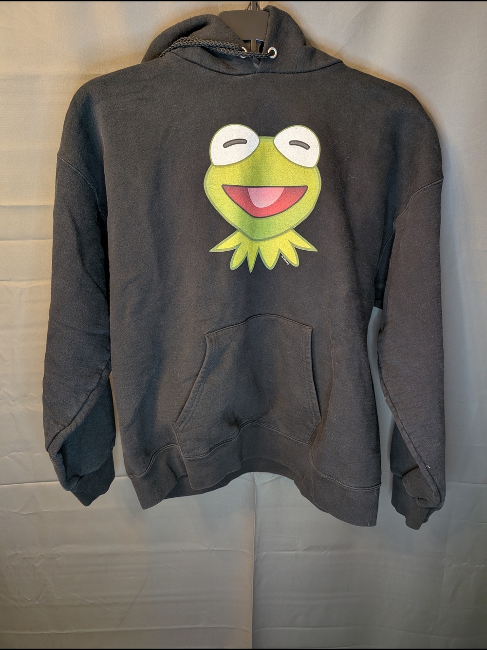 Hanes Ultimate Cotton Kermit The Frog Hoodie Black Large